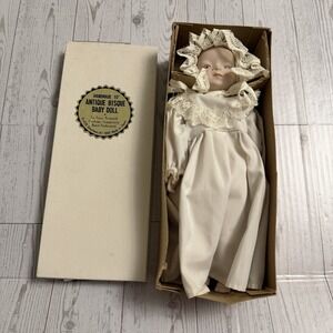 R. Shackman Handmade 10" Antique Bisque Baby Doll in Original Box Made in Japan